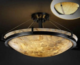 Clouds Ring 12 Light 63 Inch Wide Semi Flush Mount by Justice Design - CLD-9689-35