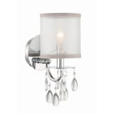 Hampton 1 Light Candle Style Wall Sconce by Crystorama - 5621