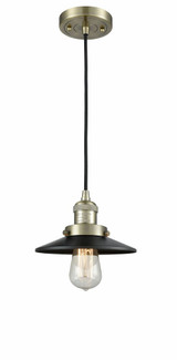 Railroad One Light Small Stem Hung Pendant 8 Inch Wide Innovations - 201C-M1-M7