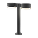 REALS 2 LED Plate Cap and Clear Cylinder Double Bollard 16 Inch by Sonneman - 7306PCFH