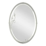 Beveled Oval Mirror with Leaf 31.7 x  22.3 Inch by Hubbardton Forge - 710014