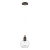 Downtown 1 Light Small Pendant 14.5 Inch Tall by Livex - 48971