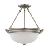 3 Light 15.25 Inch Wide Semi Flush Mount by Nuvo - 60-202-1525