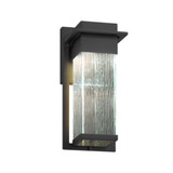 Fusion Pacific 14WLED Rain Glass Small Outdoor Wall Mount by Justice Design - FSN-7541W-RAIN