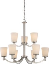Laguna 9 Light Large 2 Tier Chandelier by Nuvo - 60-529L