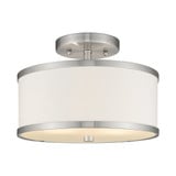 Park Ridge 2 Light 11 Inch Wide New Traditional Semi Flush Mount by Livex - 62626