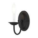 Home Basics 1 Light Candle Style Wall Sconce by Livex - 4151