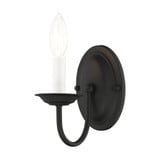 Home Basics 1 Light Candle Style Wall Sconce by Livex - 4151
