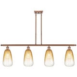 Brookhaven Almond 4 Light Stem Hung Island 13.5 X 48 Inch by Innovations - 516-4I-G480-6