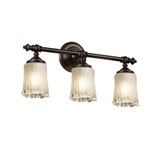 Veneto Luce Tradition 3 Light Cylinder Wtfr Vanity Light by Justice Design - GLA-8523-16-WTFR