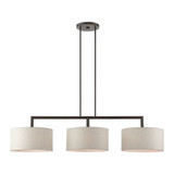 Meridian 3 Light Small Linear Chandelier by Livex 49293 - 49293