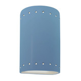 Ambiance Small Cylinder Perfs Open Top Bottom Wall Sconce by Justice Design - CER-0995