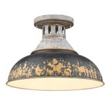 Kinsley 1 Light 14 Inch Wide Semi Flush Mount by Golden - 0865-SF