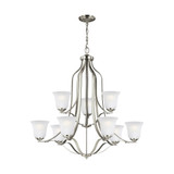Emmons 9 Light Oversized 2 Tier Chandelier by Generation Lighting - 3139009