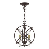 Aria 3 Light Mini Chandelier by Livex - 40903