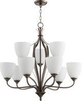 Jardin 9 Light Large 2 Tier Chandelier by Quorum - 6127-9