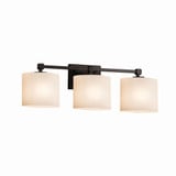 Fusion Tetra 3 Light Oval Opal Glass Vanity Light by Justice Design - FSN-8423-30-OPAL