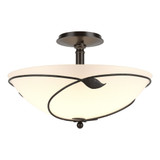 Leaf 3 Light 16 Inch Wide Metal Semi Flush Mount by Hubbardton Forge - 126732HF