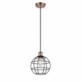 Lake Placid 1 Light Small Cord Hung Pendant 8 Inch Wide by Innovations - 516-1P-LP-8