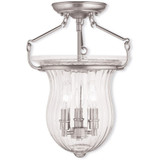 Andover 3 Light 12 Inch Wide Semi Flush Mount by Livex - 50943