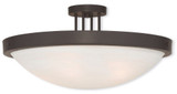 New Brighton 4 Light 20.5 Inch Wide Semi Flush Mount by Livex - 73957