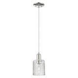 Cobbleskill 1 Light Basketweave Cord Hung Mini Pendant by Innovations - 716-1P-G112C-5