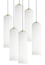 Leo 6 Light Pendant 7.5 Inch Tall and 24 Inch Wide by AFX - LEOP0412MBRND6