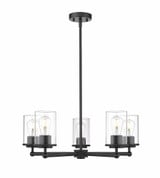 Thayer 5 Light Chandelier In Modern Style 9.25 x 26 Inches Wide by Z-Lite - 742-5