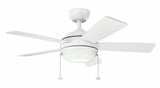 Starkk Ceiling Fan with Light Kit 13.75 Inch H by 42 Inch W by Kichler - 330171
