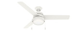 Aker 52 Inches Ceiling Fan with LED Light Kit and Pull Chain by Hunter Fans - 1000944