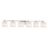 Fusion Regency 6 Light Oval Opal Glass Vanity Light by Justice Design - FSN-8436-30-OPAL