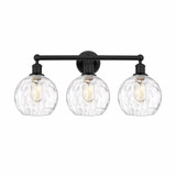 Athens Water Glass 3 Light Modern Vanity Light 26 Inch Wide by Innovations - 616-3W-G1215-8