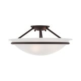 Newburgh 3 Light 16 Inch Wide Semi Flush Mount by Livex - 4824