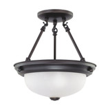2 Light 11.38 Inch Wide Semi Flush Mount by Nuvo - 60-200-1112