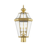 Georgetown 3 Light Outdoor Post Top Lantern 13 x 23.25 Inches by Livex  - 2364