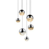 Grapes 6 LED Assorted Pendant 3.75 Inch Tall X 11.75 Inch Wide by Sonneman - 2915-AST