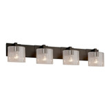 Fusion Modular 4 Light Seed Glass Vanity Light by Justice Design - FSN-8924-30-SEED