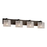 Fusion Modular 4 Light Seed Glass Vanity Light by Justice Design - FSN-8924-30-SEED