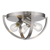 Colson 3 Light 14.25 Inch Wide Flush Mount by Golden - 3167-FM15