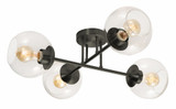 Jamie 4 Light 25 Inch Wide Semi Flush Mount by AFX - JAMC24MB
