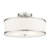 Park Ridge 3 Light 15 Inch Wide New Traditional Semi Flush Mount by Livex - 62628