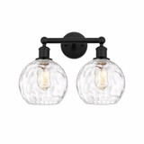 Athens Water Glass 2 Light Vanity Light 17 Inch Wide by Innovations - 616-2W-G1215-8