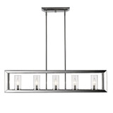 Smyth 5 Light Oversized Linear Pendant 41 Inch Wide by Golden - 2074-LP