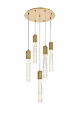 Aurora 6.5W 5 LED Chandelier 19 Inch Tall and 20 Inch Wide by Elegant - 2089D20