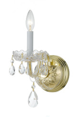Traditional Crystal 1 Light Candle Style Wall Sconce by Crystorama - 1031