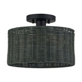 Weavington 1 Light Medium Semi Flush Mount 8.75 X 12 Inch Wide by Livex - 60117