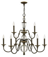Eleanor 9 Light Oversized 2 Tier Chandelier by Hinkley - 4958