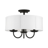Brookdale 3 Light 16 Inch Wide Semi Flush Mount by Livex - 42989