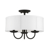 Brookdale 3 Light 16 Inch Wide Semi Flush Mount by Livex - 42989