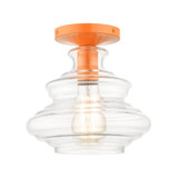 Everett 1 Light 9 Inch Wide Semi Flush Mount by Livex - 52830